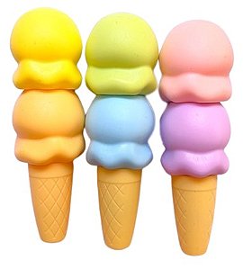 Kit marca texto sorvete sorvetinho 6 cores tons pastéis fofo