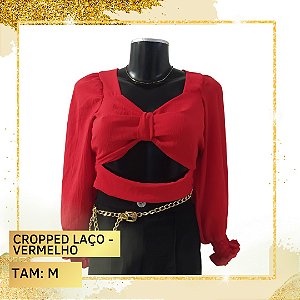 Cropped Crepe Laço