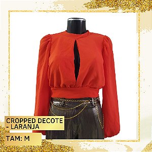 Cropped Decote - Manga Longa Bufante