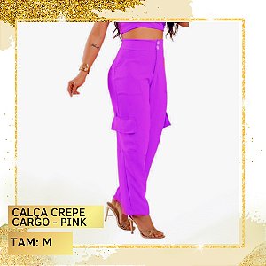 Calça Cargo Crepe Dunna