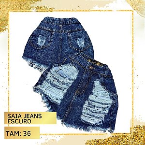 Saia Jeans escuro
