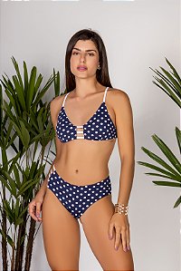 Biquíni de Bolinhas Azul Marinho Mia