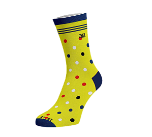 MEIA AMARELA BOLINHAS T21 ZMZ