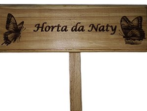 1 Placa de identificação de plantas para hortas  jardins e floricultura