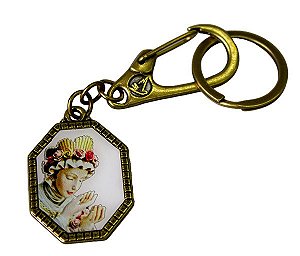 Chaveiro Hexagonal Mosquetão Oval