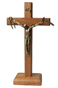 Crucifixo de parede/porta/mesa c/ suporte Nsra Salette