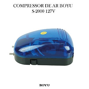 COMPRESSOR DE AR BOYU S-2000A 2X4L/MIN C/ 2 SAIDAS 110V