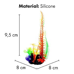 ENFEITE DE SILICONE SOMA CORAL MIX 12(7,5X6X9 CM)