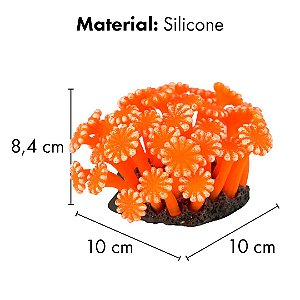 ENFEITE DE SILICONE SOMA CORAL ALVEOPORA VERMELHA 04