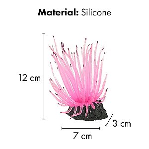 ENFEITE DE SILICONE SOMA ANEMONA LONG TENTACLE ROSA