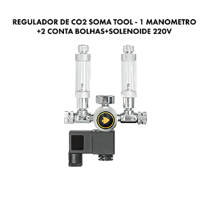 REGULADOR DE CO2 SOMA TOOL - 1 MANOMETRO+ CONTA BOLHAS (ALTA PRECISAO)