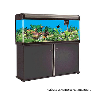 AQUARIO CURVO BOYU EA-150 LED 472L PRETO/CHAMPAGNE LIGHT 127V