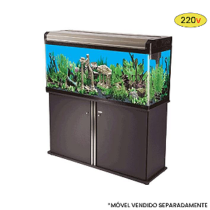 AQUARIO CURVO BOYU EA-120 LED 246L PRETO/CHAMPAGNE LIGHT 220V