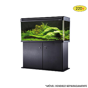 AQUARIO CURVO BOYU EA- 120E LED 200L PRETO 220V