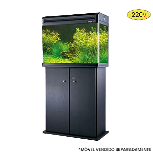 AQUARIO CURVO BOYU EA-  60E LED 68L PRETO 220V
