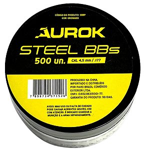 Esfera de Aço Steel BBs 4.5mm Cromada 500un - Aurok