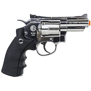 Revolver de Pressão Wingun 708s 2" CO2 4.5mm Full Metal Niquelado - Rossi