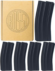 Kit 5 Magazines para Airsoft Rossi M4 Mid-Cap Polímero