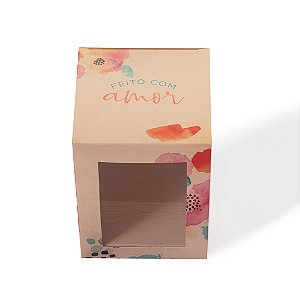 Caixa para Bolo no Pote - Doce Afeto Rosa (20 unidades)