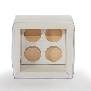 Caixa para 4 doces Branca (20 unidades)