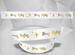 Fita de cetim  Boas Festas (50 metros)