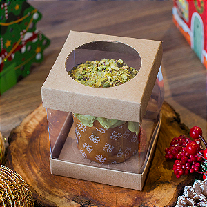 Caixa para mini panetone - kraft (20 unidades)