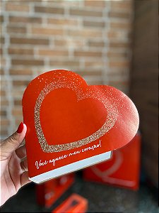 Caixa Coração para 4 Doces - Você aquece meu coração (20 unidades)