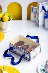 Caixa com alça para trio de ovos - Coleção Bella Sicília (20 unidades)