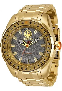 Relógio Masculino Invicta Star Wars 50mm Dourado Modelo 34853 Edição Limitada