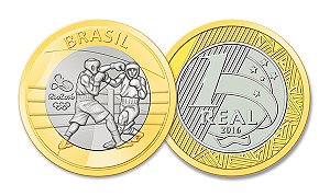 Moeda Comemorativa Jogos Olímpicos 2016 Boxe 1 Real FC ( Sachê Lacrado 50 Moedas )