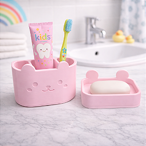 KIT PORTA-ESCOVA + SABONETEIRA URSINHO