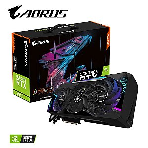 Placa de Video Gigabyte AORUS GeForce 3080 Ti MASTER 12G 12GB GDDR6X 384-bit - GV-N308TAORUS M-12GD