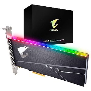 SSD 1TB Gigabyte Aorus RGB AIC NVMe PCIE GEN4 3480Mbs/ 3080MBs - GP-ASACNE2100TTTDR