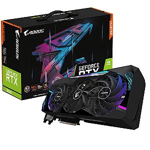 Placa de Vídeo Gigabyte AORUS GeForce RTX 3080 MASTER 10G 10GB GDDR6X 320-bit - GV-N3080AORUS M-10GD