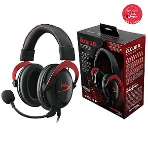 Headset Gamer HyperX Cloud II 7.1 Preto/Vermelho - KHX-HSCP-RD