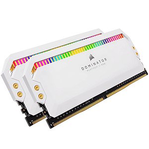 Memória Corsair Dominator Platinum White RGB 16GB (2x8Gb) DDR4 3600Mhz - CMT16GX4M2C3600C18W