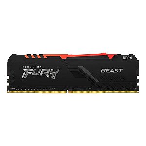 Memória Kingston Fury Beast RGB 16GB (1x16GB) DDR4 3200MHz CL16 - KF432C16BBA/16