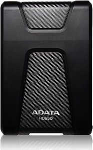 HD Adata Externo Portátil USB 3.1 1TB Preto - AHD650-1TU31-CBK