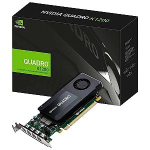 Placa de Vídeo NVIDIA QUADRO k1200dvi 4gb gddr5 128 bits 4 mini display port vcqk1200dvi-porpb - suporte ate 4 monitores