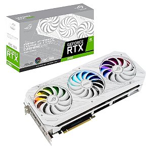 Placa de Vídeo Asus ROG Strix GeForce RTX 3090 OC White Edition 24GB GDDR6X 384 bit - ROG-STRIX-RTX3090-O24G-WHITE