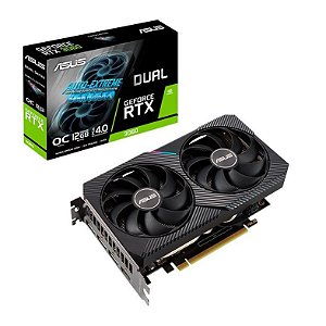 Placa de Video ASUS Dual GeForce RTX 3060 OC Edition 12GB GDDR6 192Bits - DUAL-RTX3060-O12G