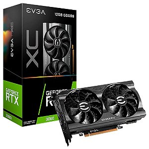 Placa de Vídeo EVGA GeForce RTX 3060 XC Gaming 12GB GDDR6 LHR 192Bits - 12G-P5-3657-KR