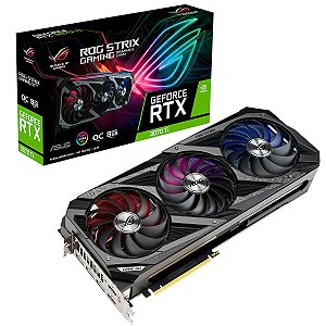 Placa de Video ASUS ROG Strix GeForce RTX 3070 Ti OC Edition LHR 8GB GDDR6X 256Bits - ROG-STRIX-RTX3070TI-O8G-GAMING