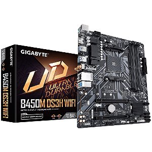 Placa Mãe Gigabyte B450M DS3H WIFI DDR4 AM4 M-ATX