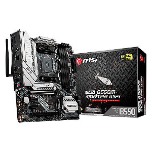 Placa Mãe MSI MAG B550M Mortar WiFi 6 802.11ax DDR4 AM4 M-ATX