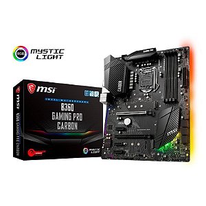 Placa Mãe MSI B360 Gaming Pro Carbon DDR4 AM4 ATX LGA 1151