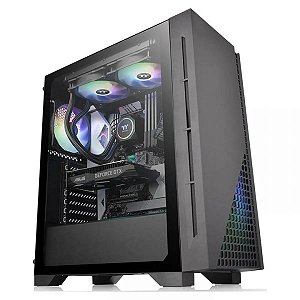 Gabinete Gamer Thermaltake H330 TG Lateral de vidro Temperado - CA-1R8-00M1WN-00