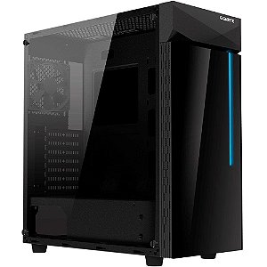 Gabinete Gamer Gigabyte C200 Glass RGB Preto - GB-C200G