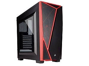Gabinete Corsair Carbide Series SPEC-04 Mid Tower CC-9011107-WW Preto e Vermelho