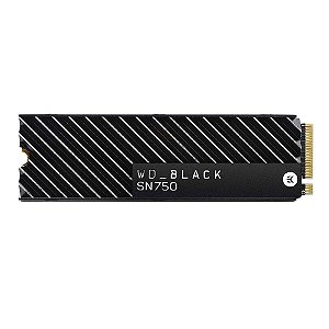 SSD 1TB WD Black SN750 Heatsink M.2 2280 3470MBs/3000MBs - WDS100T3XHC